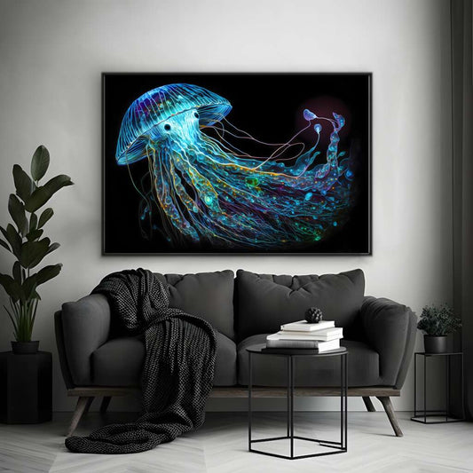 The Raiden Jelly Fish | Sea Life Wall Art Prints - The Canvas Hive