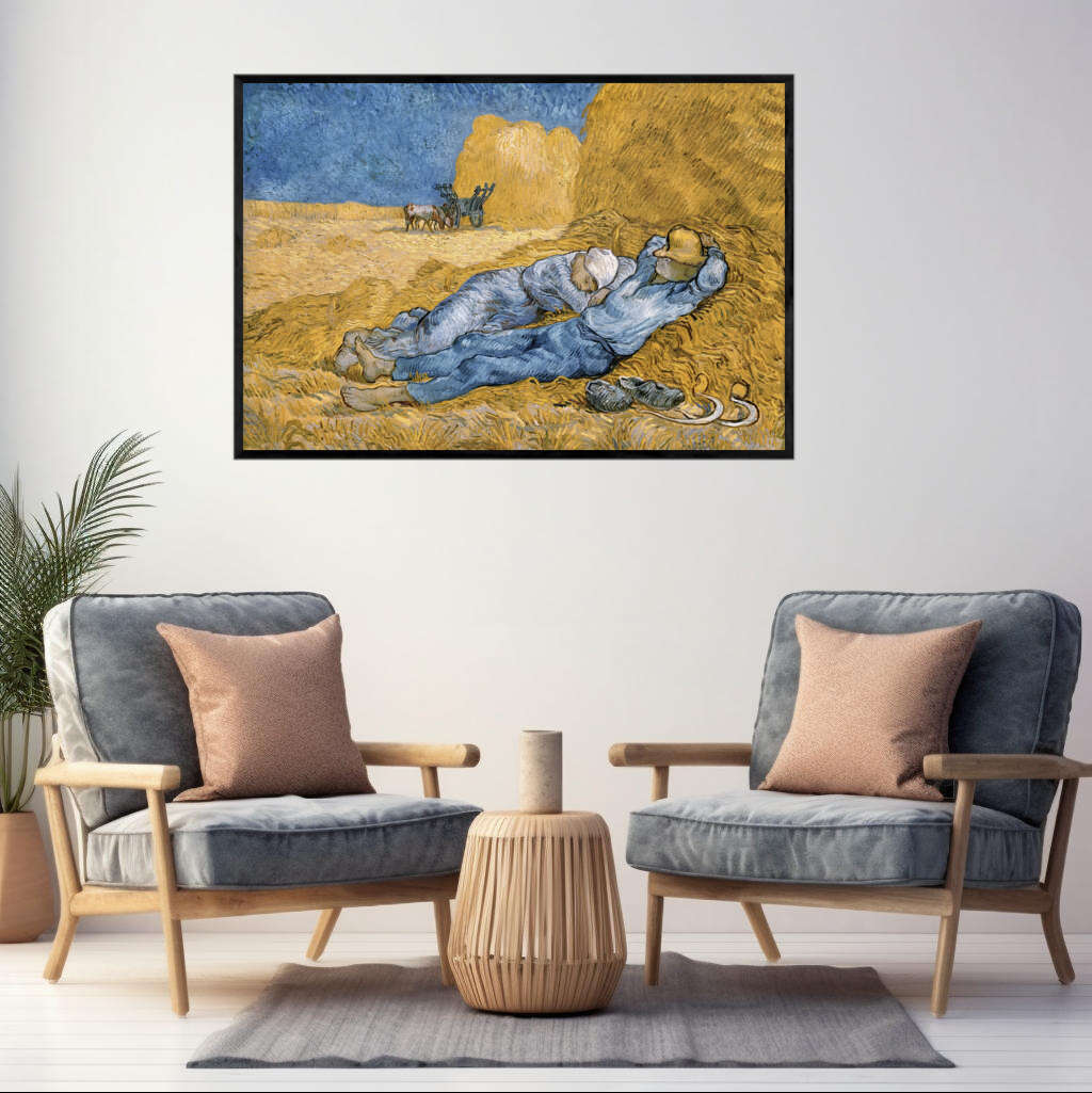 The Siesta by Vincent Van Gogh | Vincent Van Gogh Wall Art Prints - The Canvas Hive