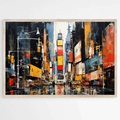Times Square New York Abstract | Abstract Wall Art Prints - The Canvas Hive