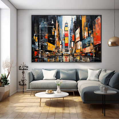 Times Square New York Abstract | Abstract Wall Art Prints - The Canvas Hive