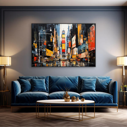 Times Square New York Abstract | Abstract Wall Art Prints - The Canvas Hive