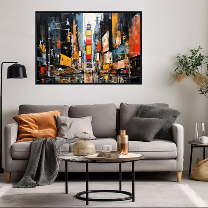 Times Square New York Abstract | Abstract Wall Art Prints - The Canvas Hive