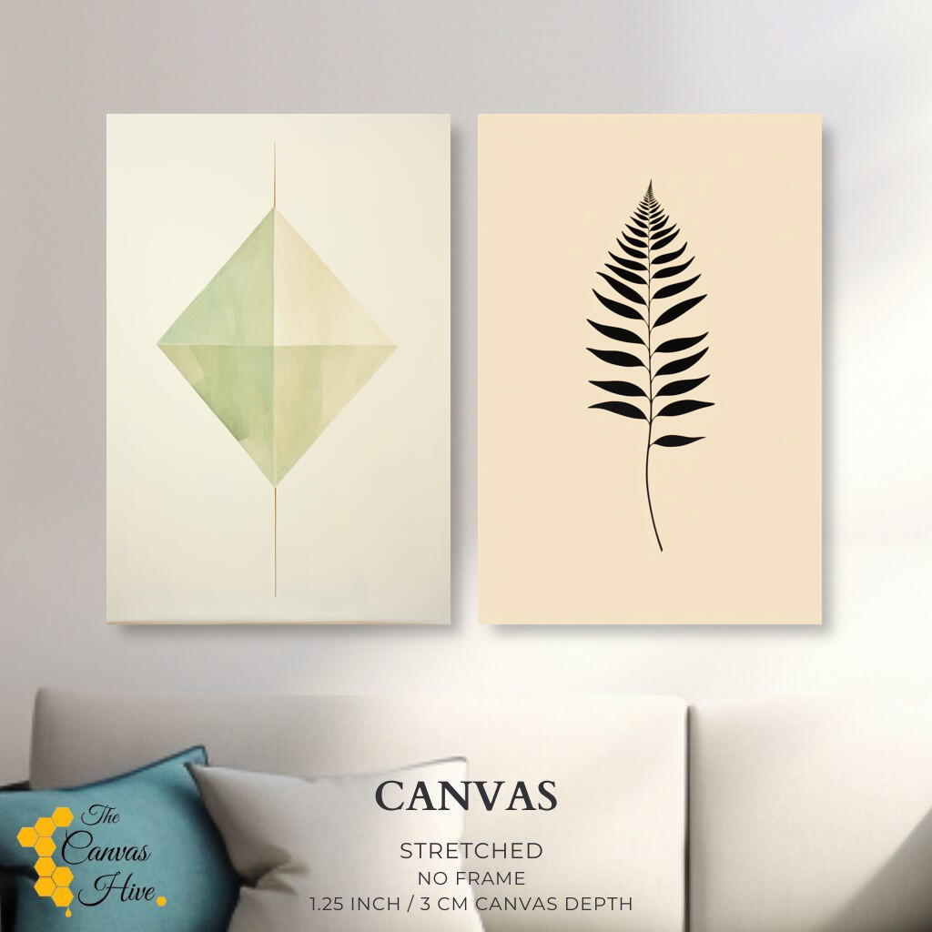 Tranquil Foliage Harmony Set of 2 | Sets Wall Art Prints - The Canvas Hive