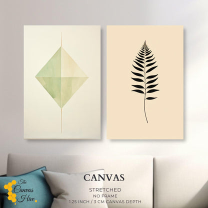 Tranquil Foliage Harmony Set of 2 | Sets Wall Art Prints - The Canvas Hive