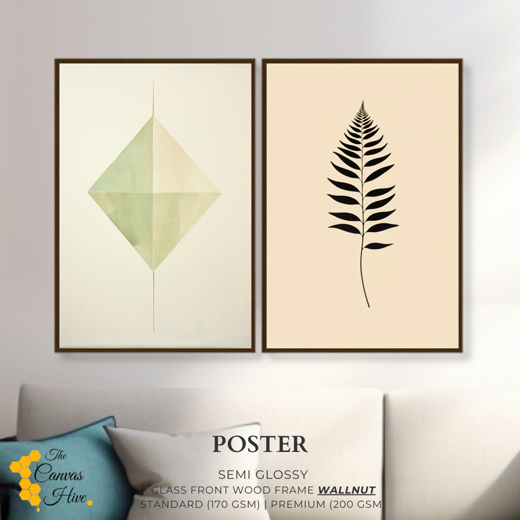Tranquil Foliage Harmony Set of 2 | Sets Wall Art Prints - The Canvas Hive