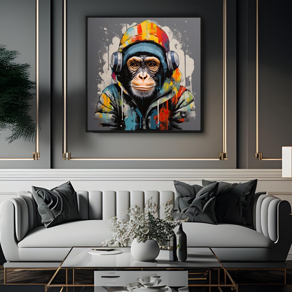 Urban Groove Monkey | Animals Wall Art Prints - The Canvas Hive
