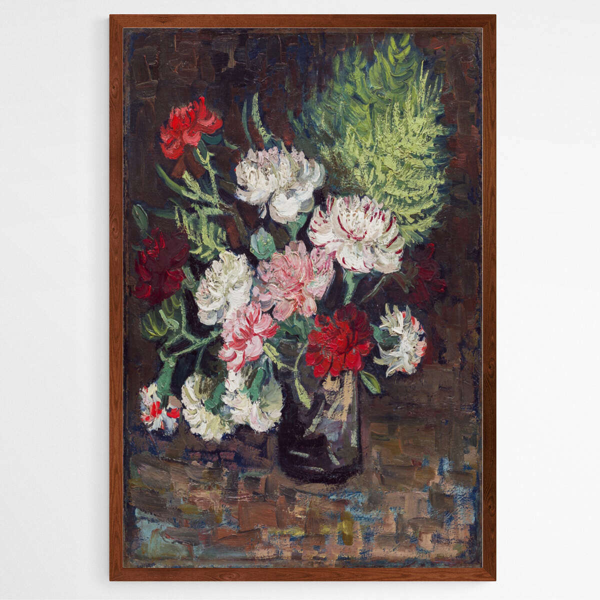 Vase with Carnations by Vincent Van Gogh | Vincent Van Gogh Wall Art Prints - The Canvas Hive