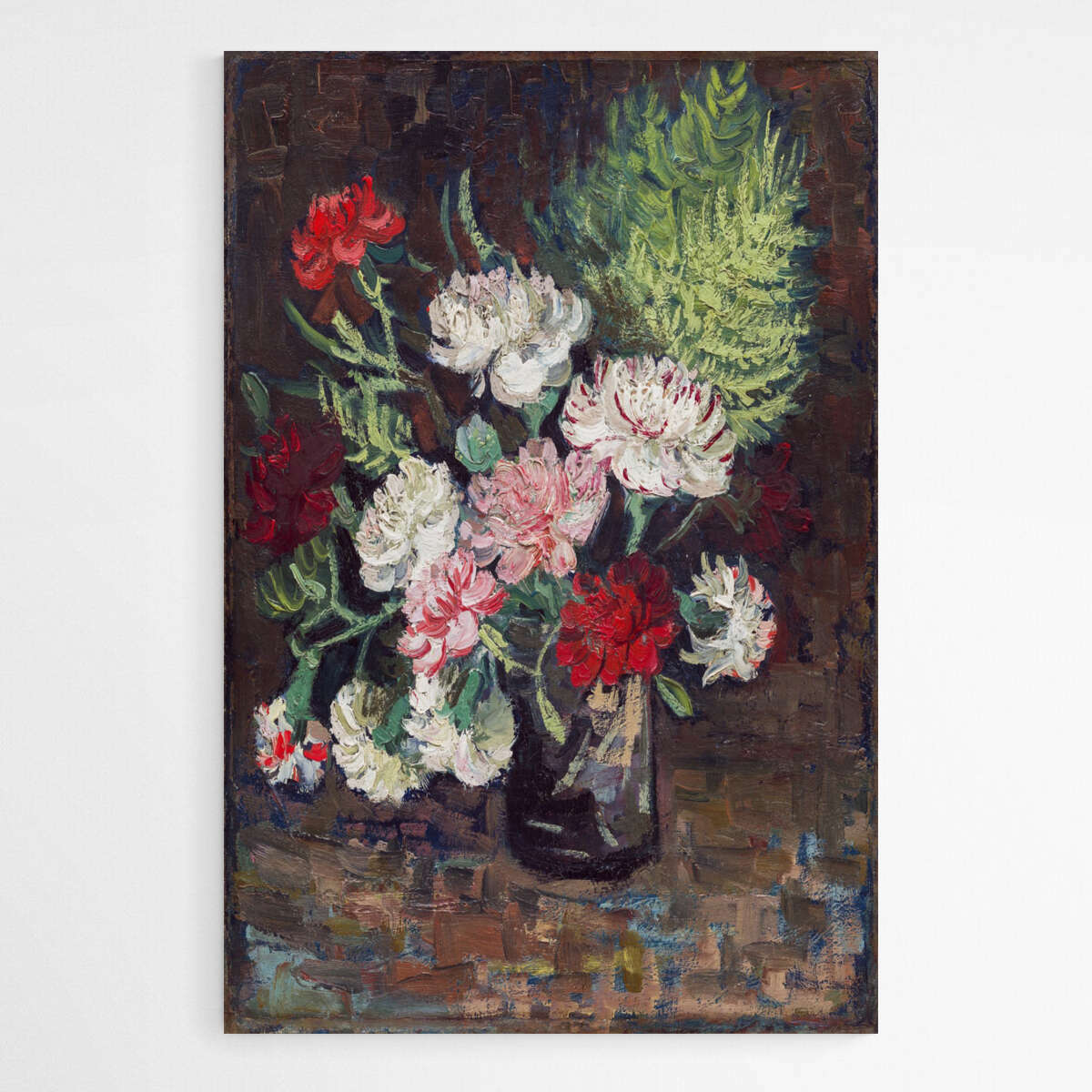 Vase with Carnations by Vincent Van Gogh | Vincent Van Gogh Wall Art Prints - The Canvas Hive