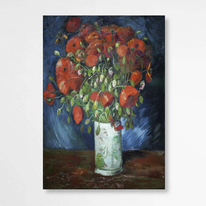 Vase with Poppies by Vincent Van Gogh | Vincent Van Gogh Wall Art Prints - The Canvas Hive