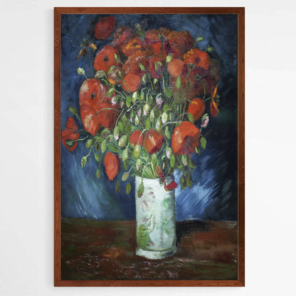 Vase with Poppies by Vincent Van Gogh | Vincent Van Gogh Wall Art Prints - The Canvas Hive