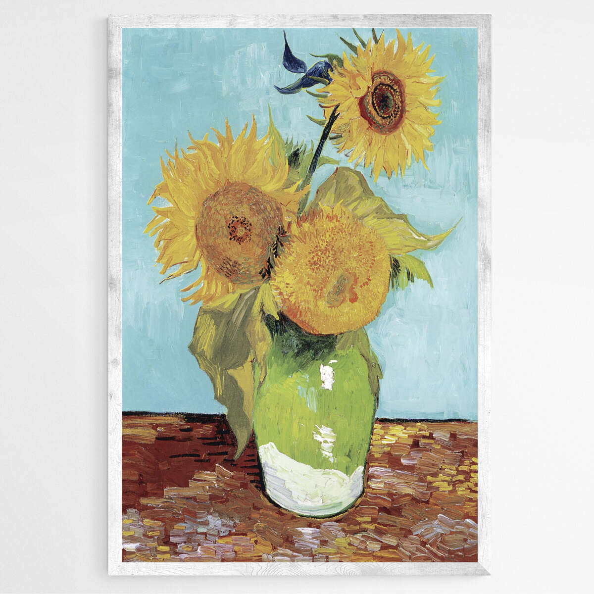 Vase with Three Sunflowers by Vincent Van Gogh | Vincent Van Gogh Wall Art Prints - The Canvas Hive
