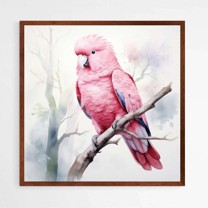 Vibrant Australian Birds : Galah Watercolor | Australiana Wall Art Prints - The Canvas Hive