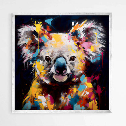 Vibrant Koala | Animals Wall Art Prints - The Canvas Hive