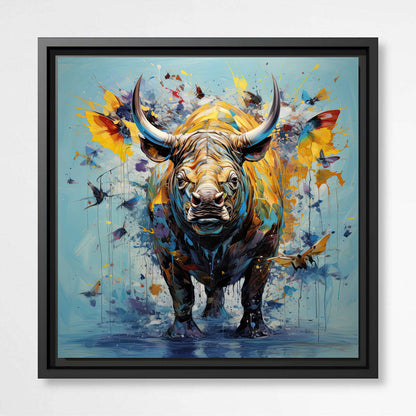 Vibrant Rhino Color Pop | Animals Wall Art Prints - The Canvas Hive