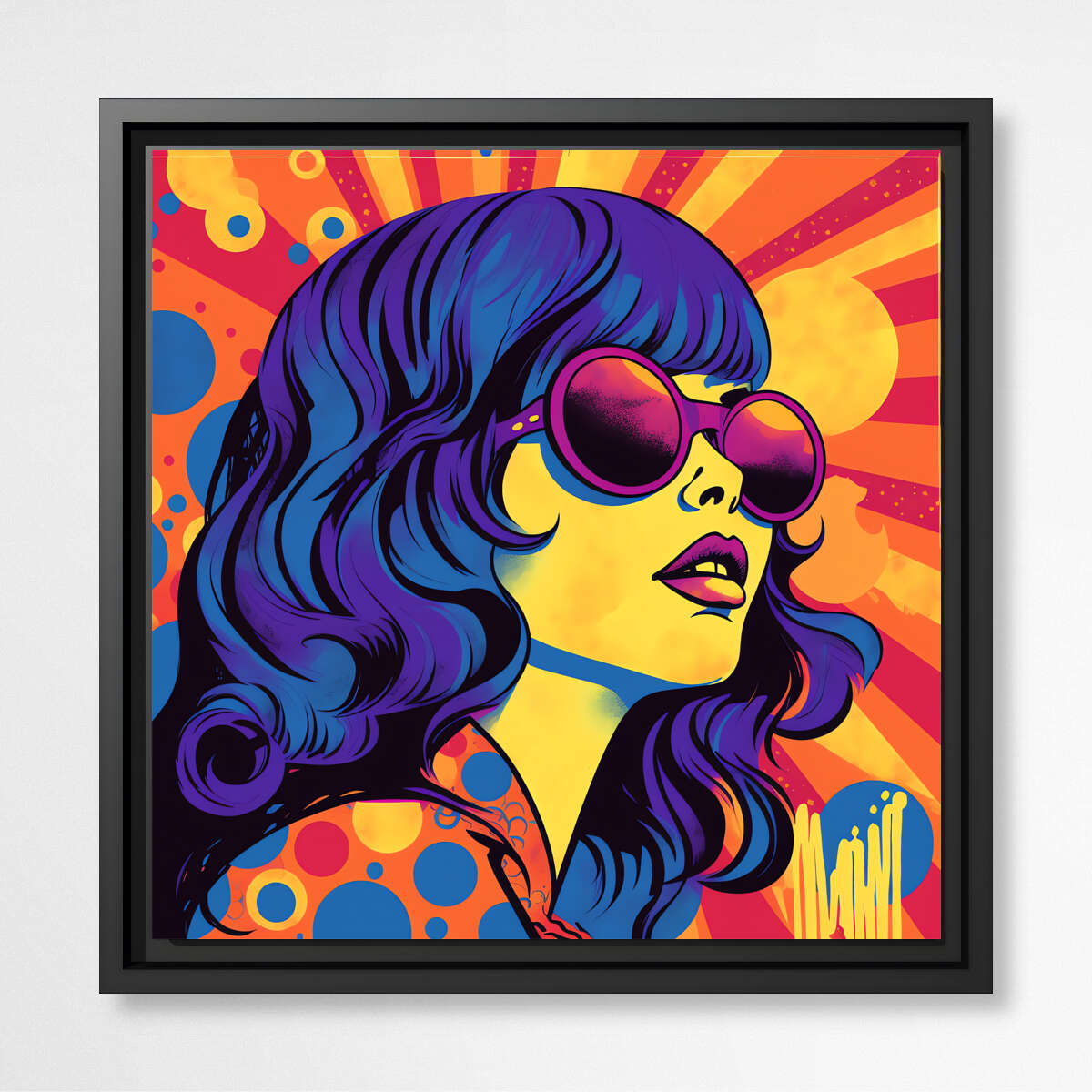 Vibrant Rhythms Girl Portrait | Pop Art Wall Art Prints - The Canvas Hive