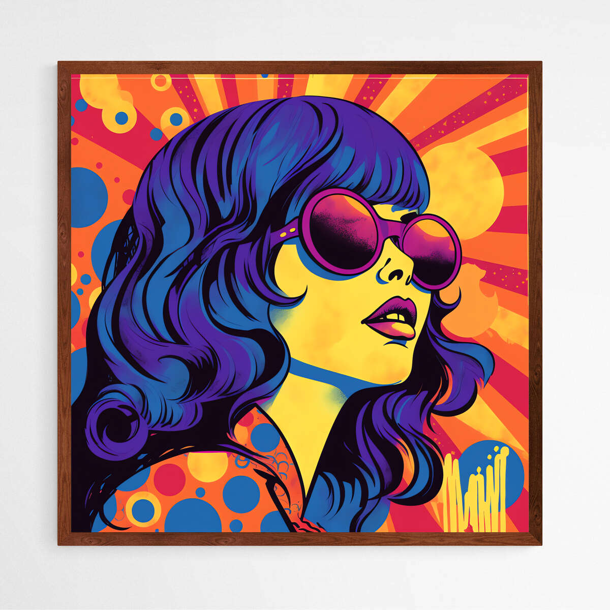 Vibrant Rhythms Girl Portrait | Pop Art Wall Art Prints - The Canvas Hive