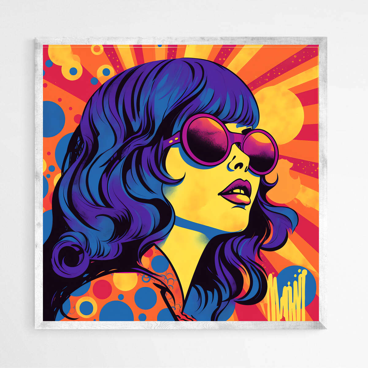 Vibrant Rhythms Girl Portrait | Pop Art Wall Art Prints - The Canvas Hive