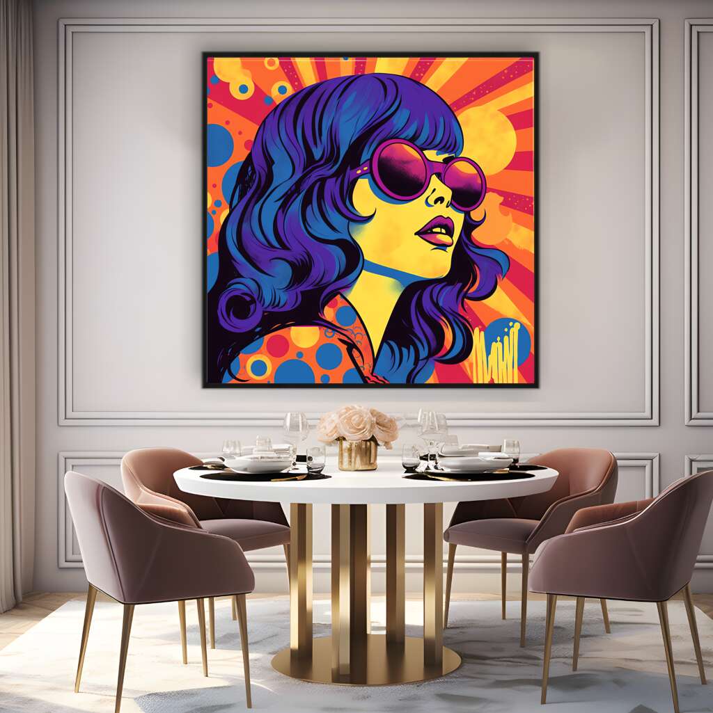 Vibrant Rhythms Girl Portrait | Pop Art Wall Art Prints - The Canvas Hive