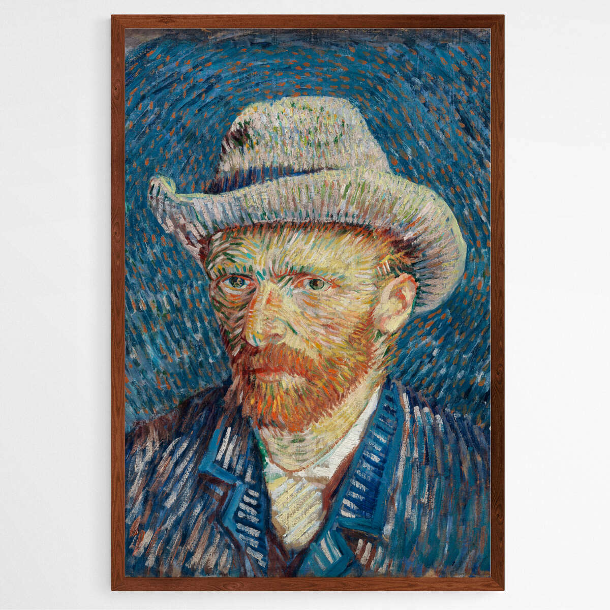 Vincent Van Gogh's Self-Portrait with Grey Felt Hat | Famous Paintings Wall Art Prints - The Canvas Hive