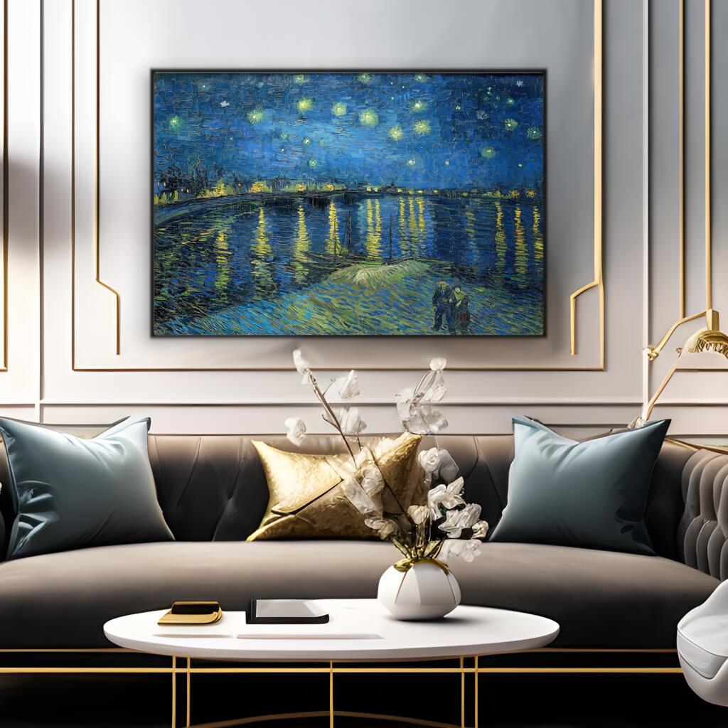 Vincent van Gogh's Starry Night Over the Rhone | Famous Paintings Wall Art Prints - The Canvas Hive