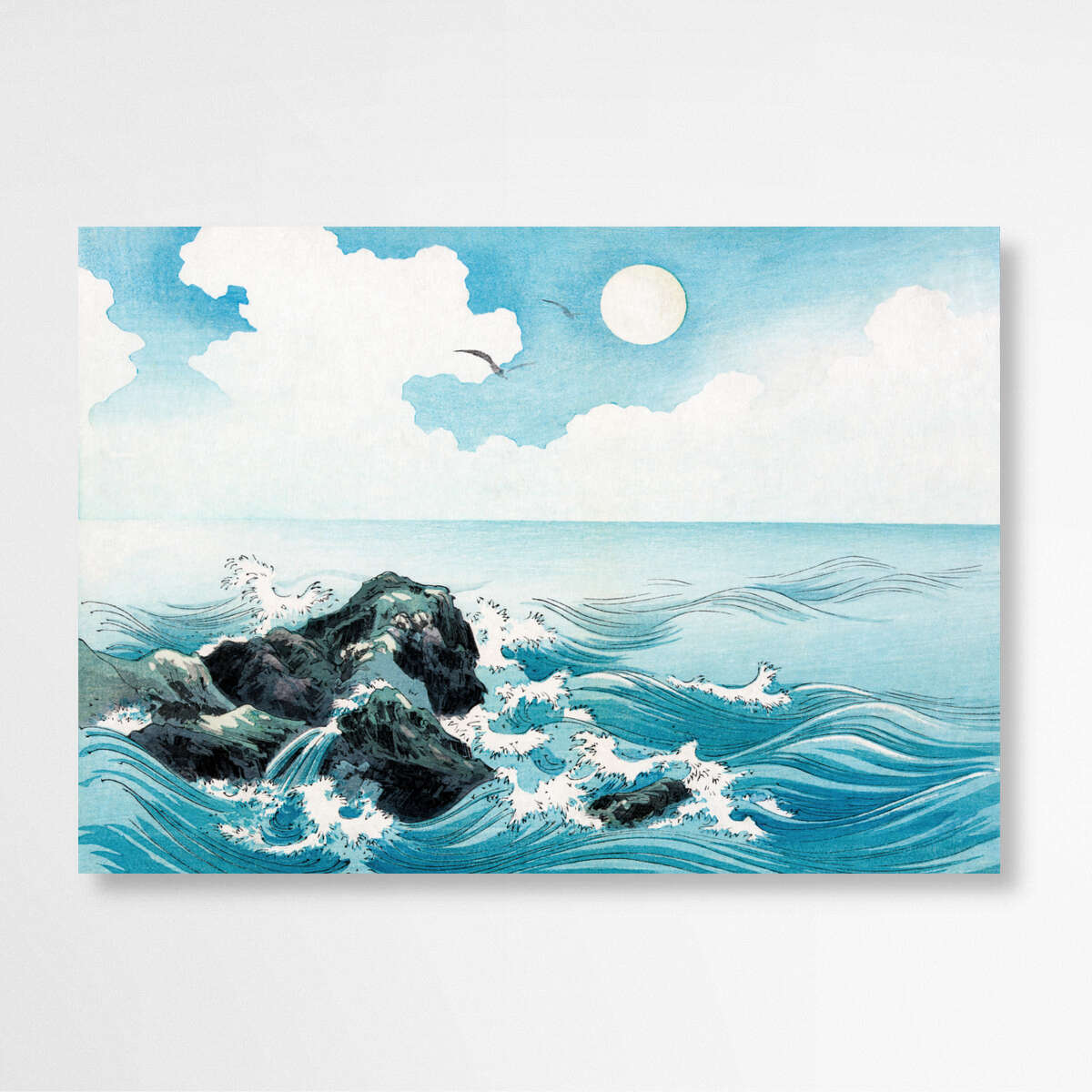 Vintage ocean wave at Kojima Island | Famous Paintings Wall Art Prints - The Canvas Hive