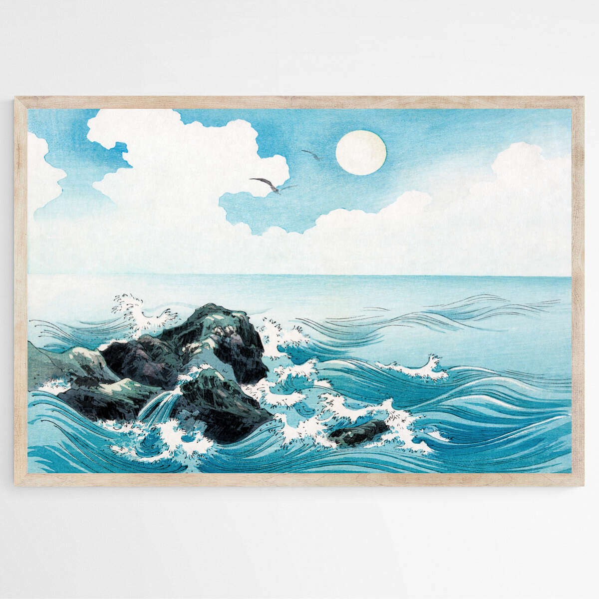 Vintage ocean wave at Kojima Island | Famous Paintings Wall Art Prints - The Canvas Hive