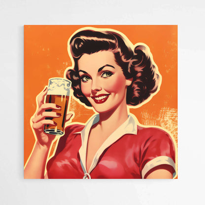 Waitress with a Brew | Pop Art Wall Art Prints - The Canvas Hive