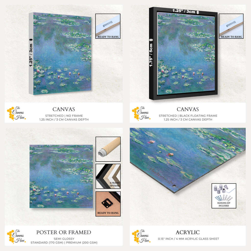 Water Lilies by Claude Monet | Claude Monet Wall Art Prints - The Canvas Hive