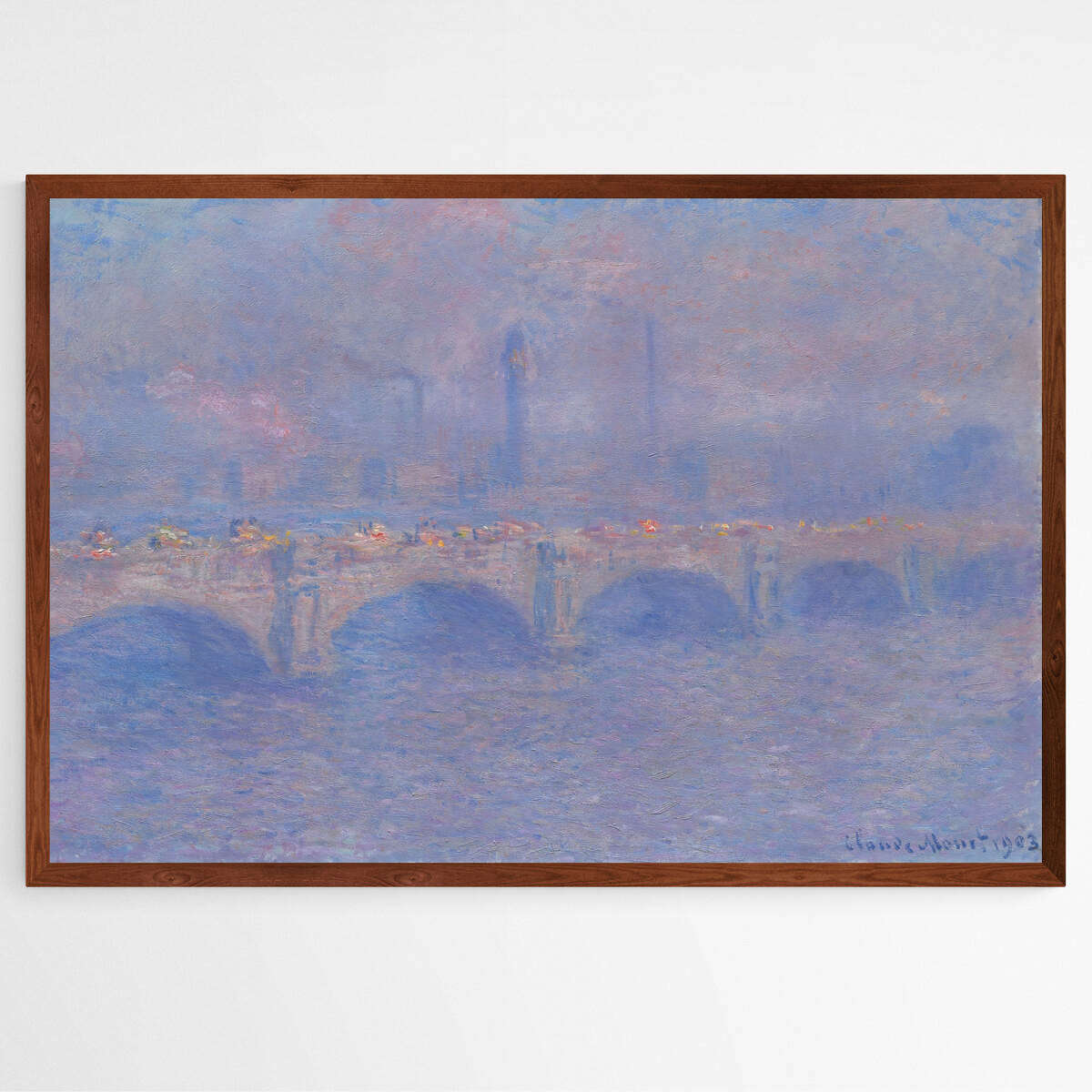Waterloo Bridge Sunlight Effect | Claude Monet Wall Art Prints - The Canvas Hive