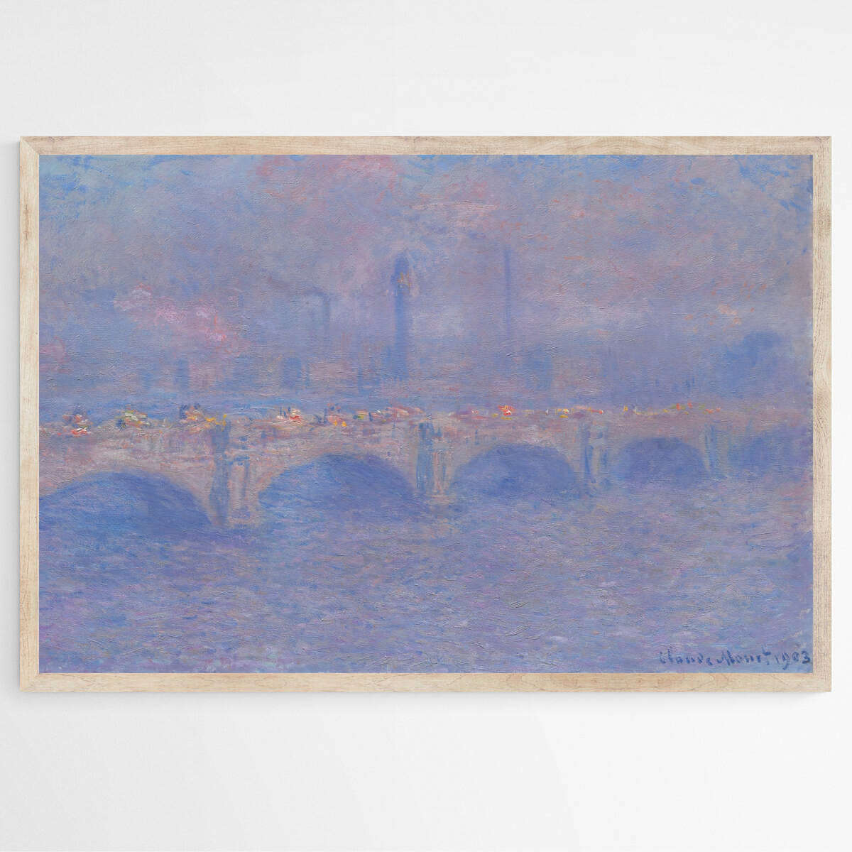 Waterloo Bridge Sunlight Effect | Claude Monet Wall Art Prints - The Canvas Hive