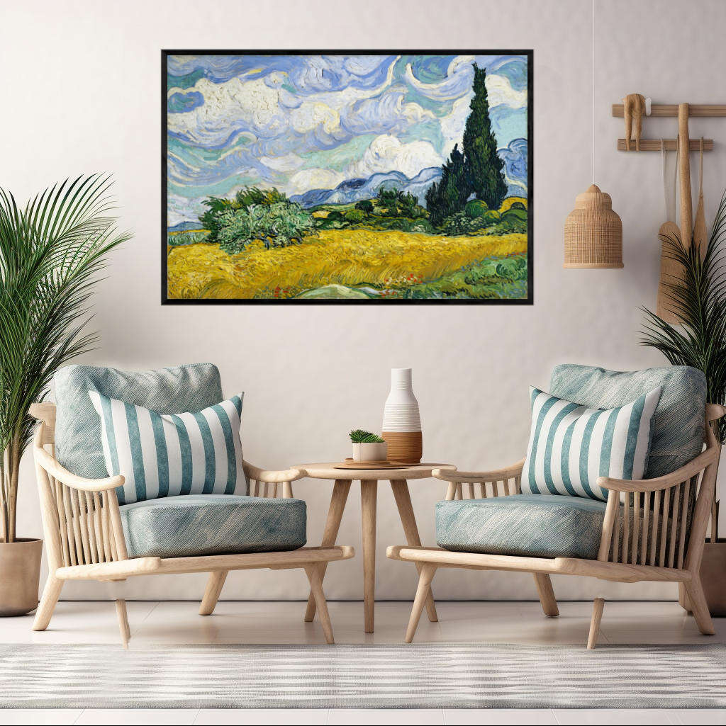 Wheat Field with Cypresses by Vincent Van Gogh | Vincent Van Gogh Wall Art Prints - The Canvas Hive