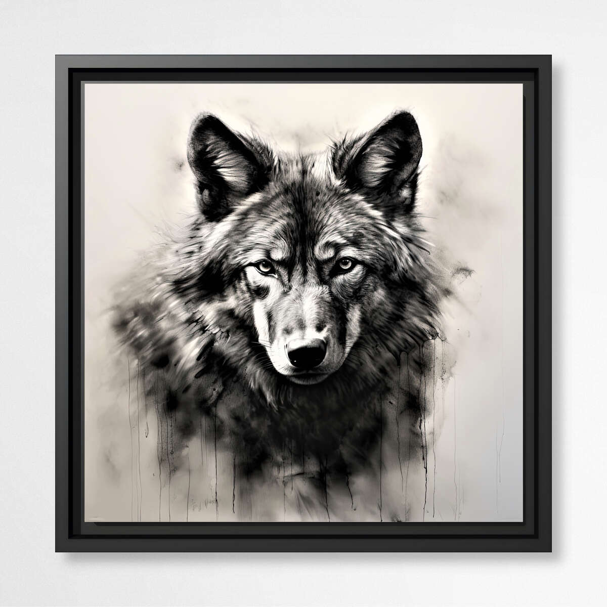 Wolf Art in Charcoal | Animals Wall Art Prints - The Canvas Hive