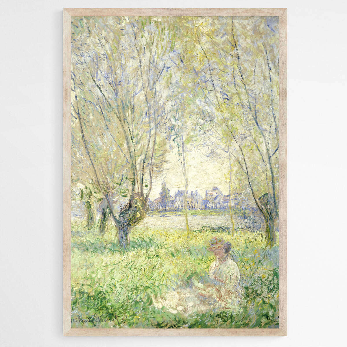 Woman Seated under the Willows by Claude Monet | Claude Monet Wall Art Prints - The Canvas Hive
