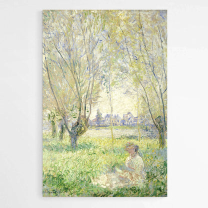 Woman Seated under the Willows by Claude Monet | Claude Monet Wall Art Prints - The Canvas Hive