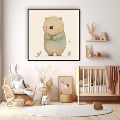 Wombat Delight | Nursery Wall Art Prints - The Canvas Hive