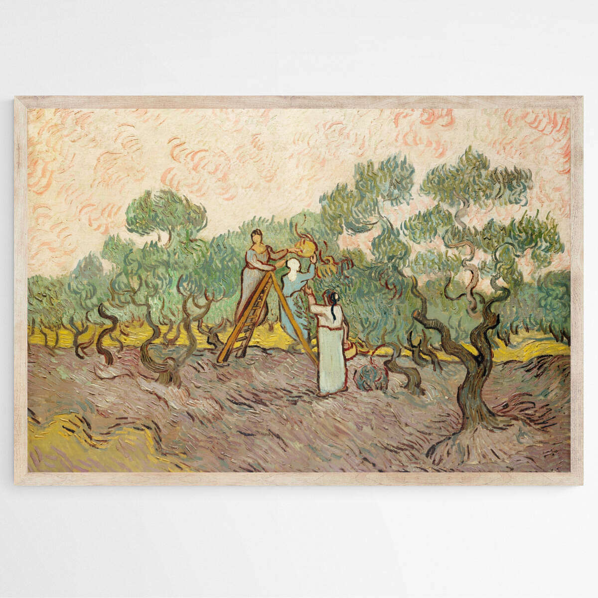 Women Picking Olives by Vincent Van Gogh | Vincent Van Gogh Wall Art Prints - The Canvas Hive