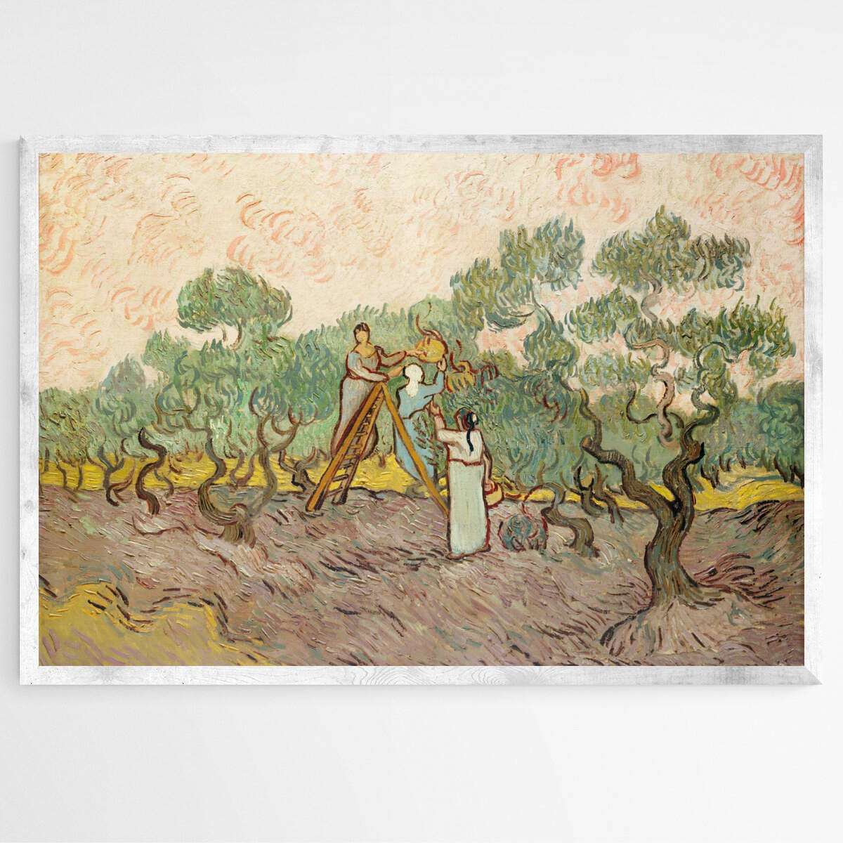Women Picking Olives by Vincent Van Gogh | Vincent Van Gogh Wall Art Prints - The Canvas Hive