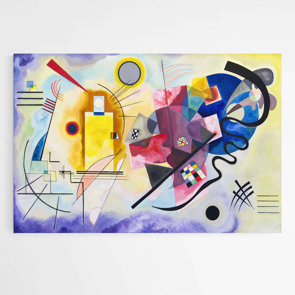 Yellow-Red-Blue by Wassily Kandinsky | Famous Paintings Wall Art Prints - The Canvas Hive